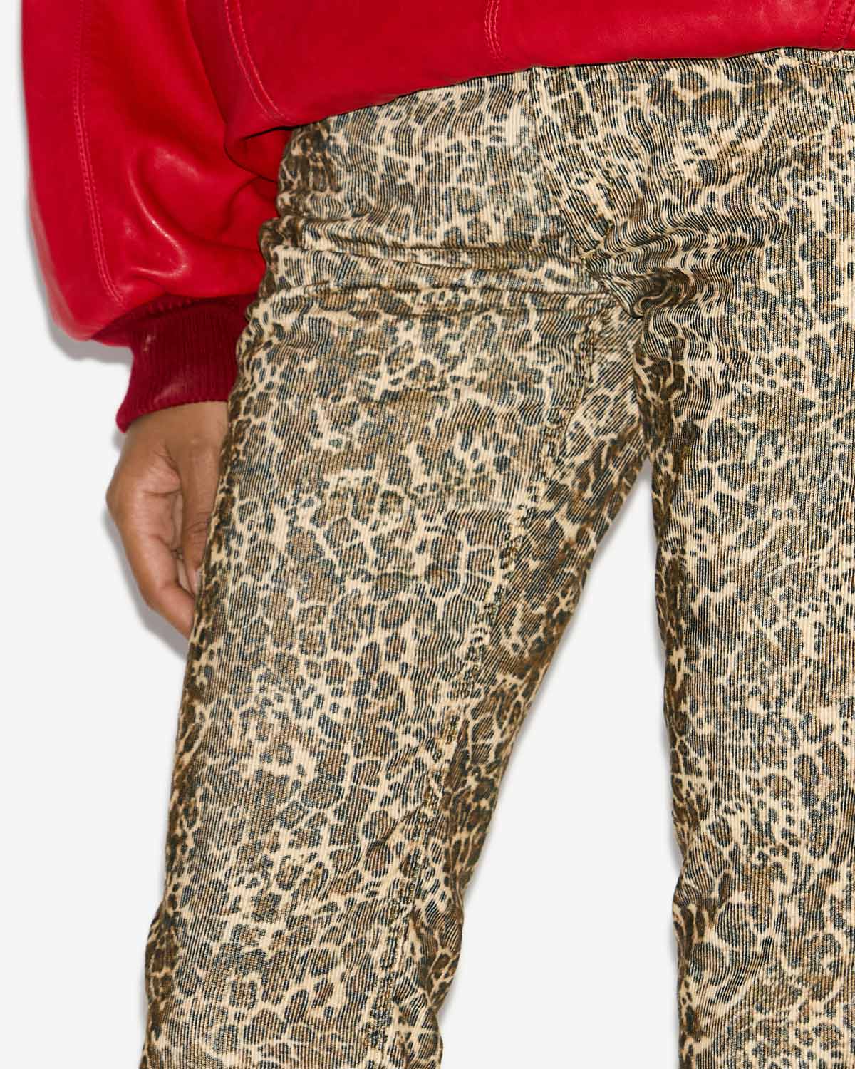 Ferni straight-leg corduroy pants - Leopard - Woman - 2