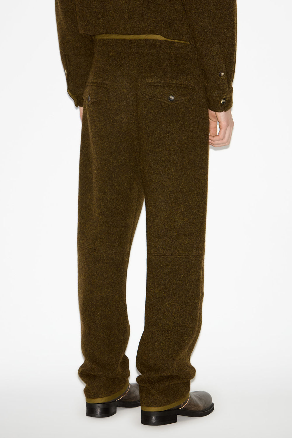 Stevenson casual wool pants - Dark khaki - Man - 5