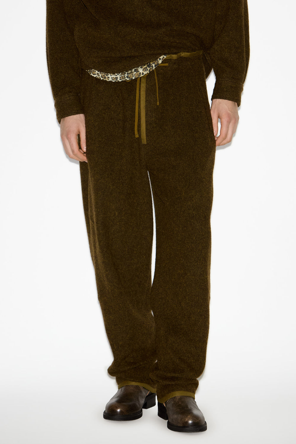 Stevenson casual wool pants - Dark khaki - Man - 4