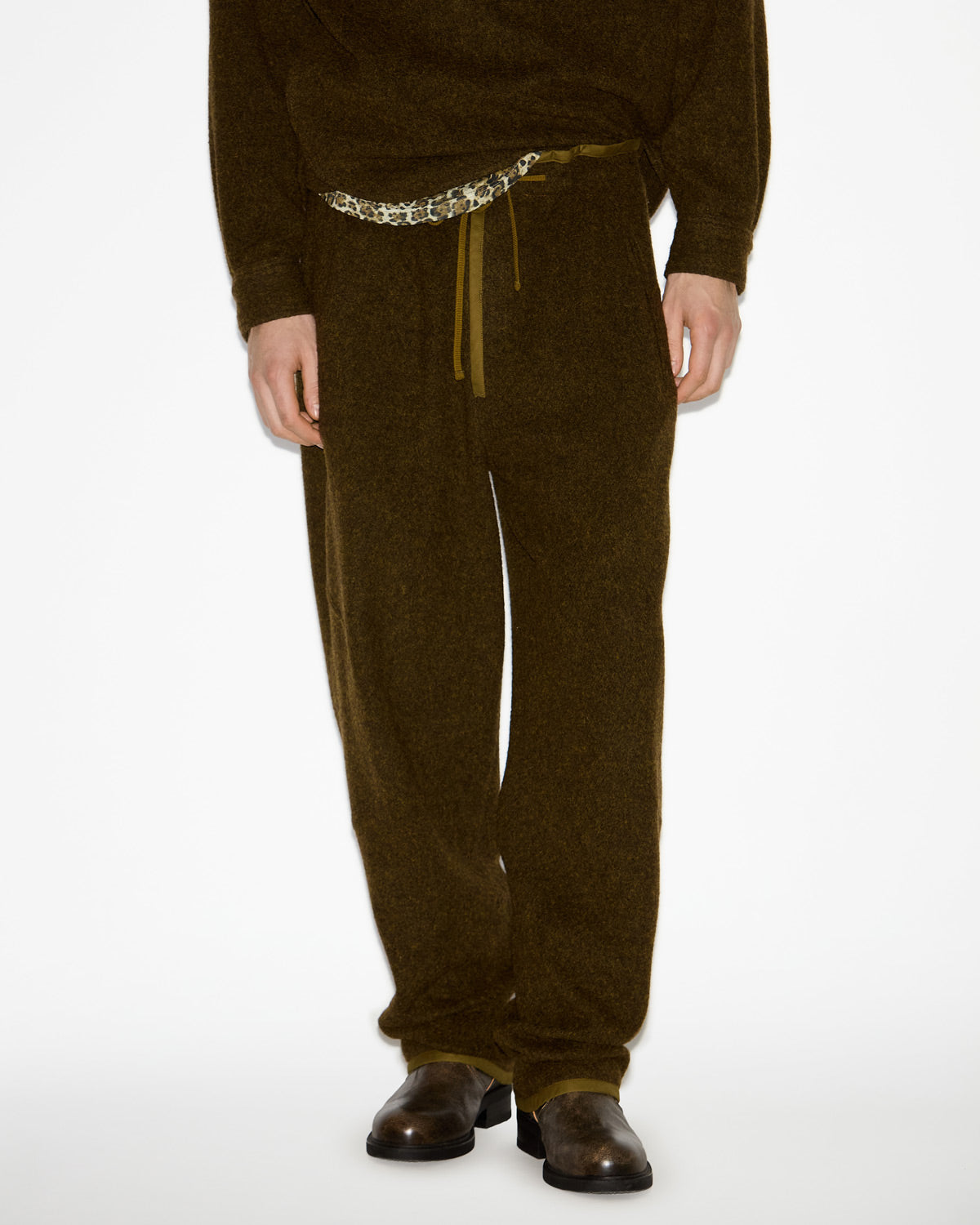 스티븐슨(stevenson) 울 캐주얼 팬츠 - Dark khaki - Man - 3