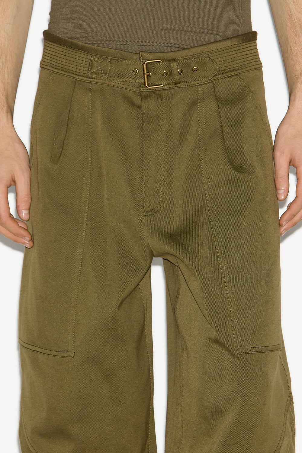 Tigui belted cotton pants - Bronze - Man - 3