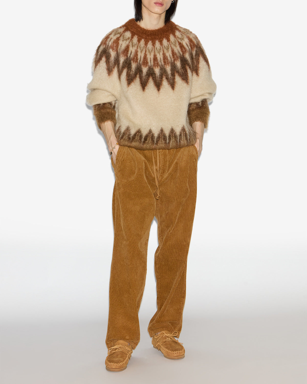 Pantalon nirlen en velours côtelé - Camel - Man - 1