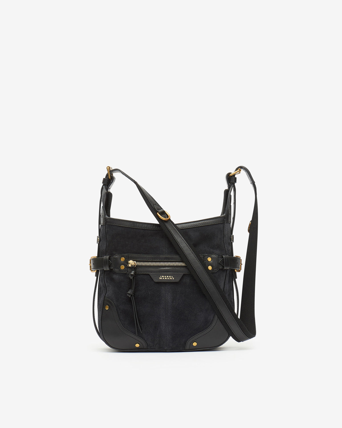 Bolso sierra hobo s de ante con bandolera - Negro lavado - Woman - 1