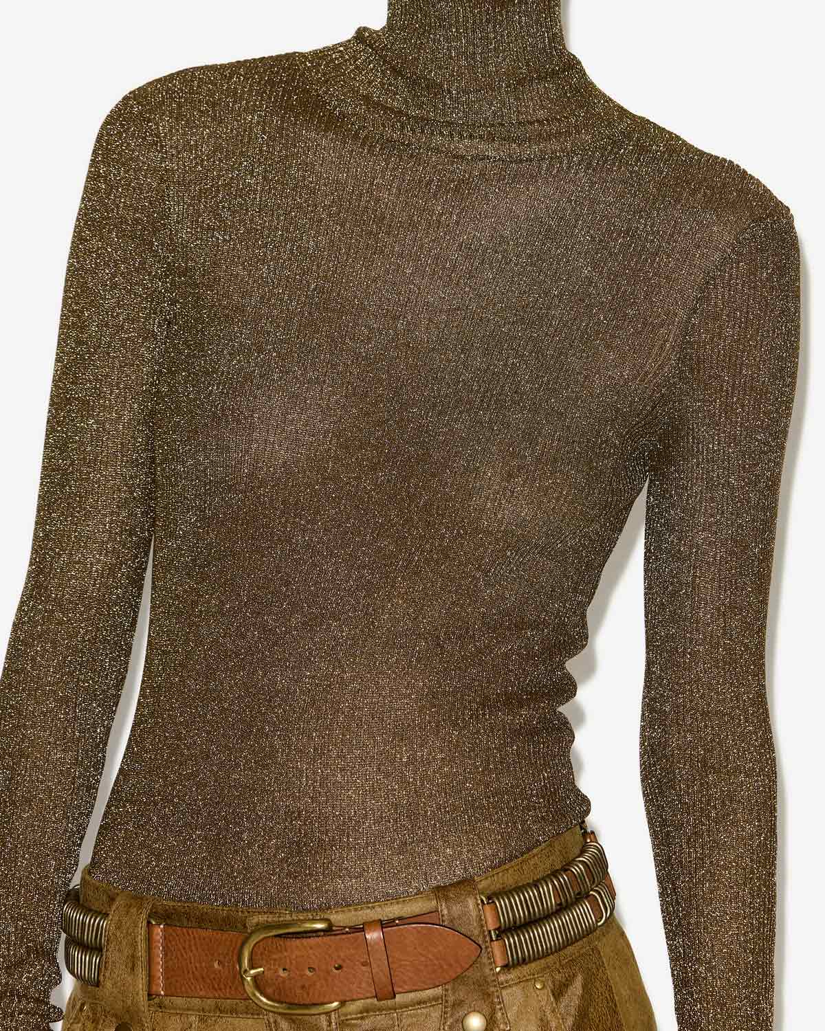 Jaelis roll neck sweater - Dark khaki - Woman - 2