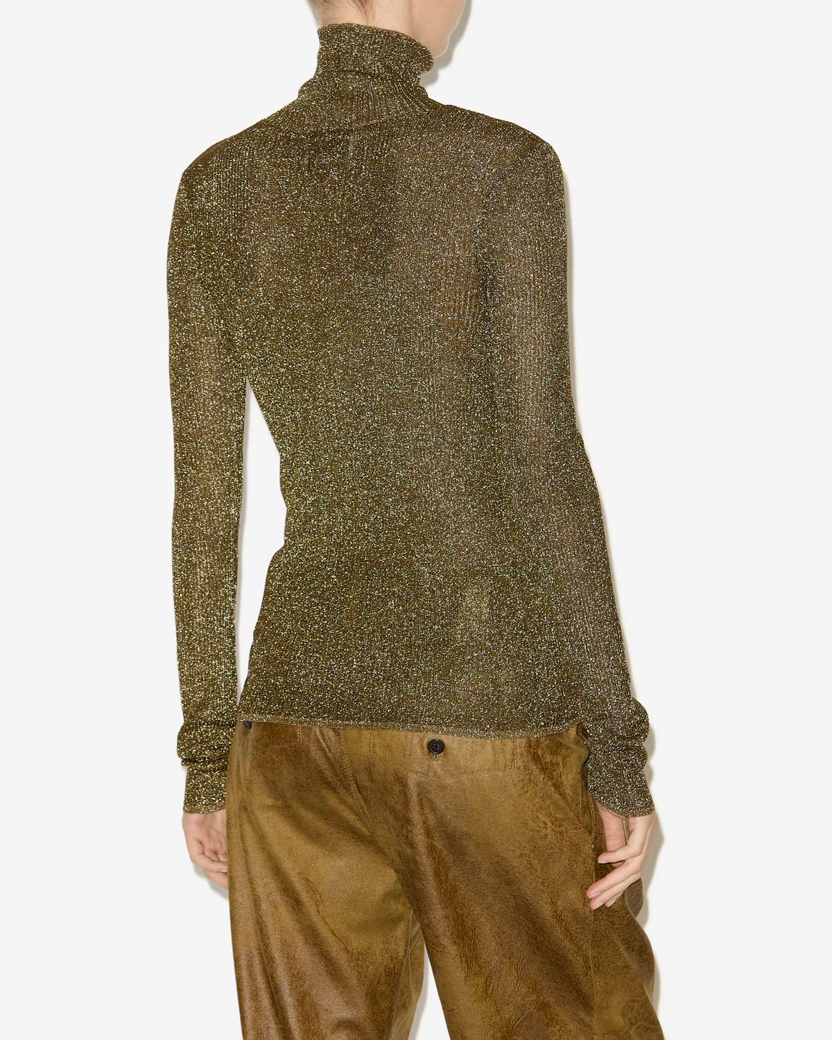 Jaelis roll neck sweater - Dark khaki - Woman - 4