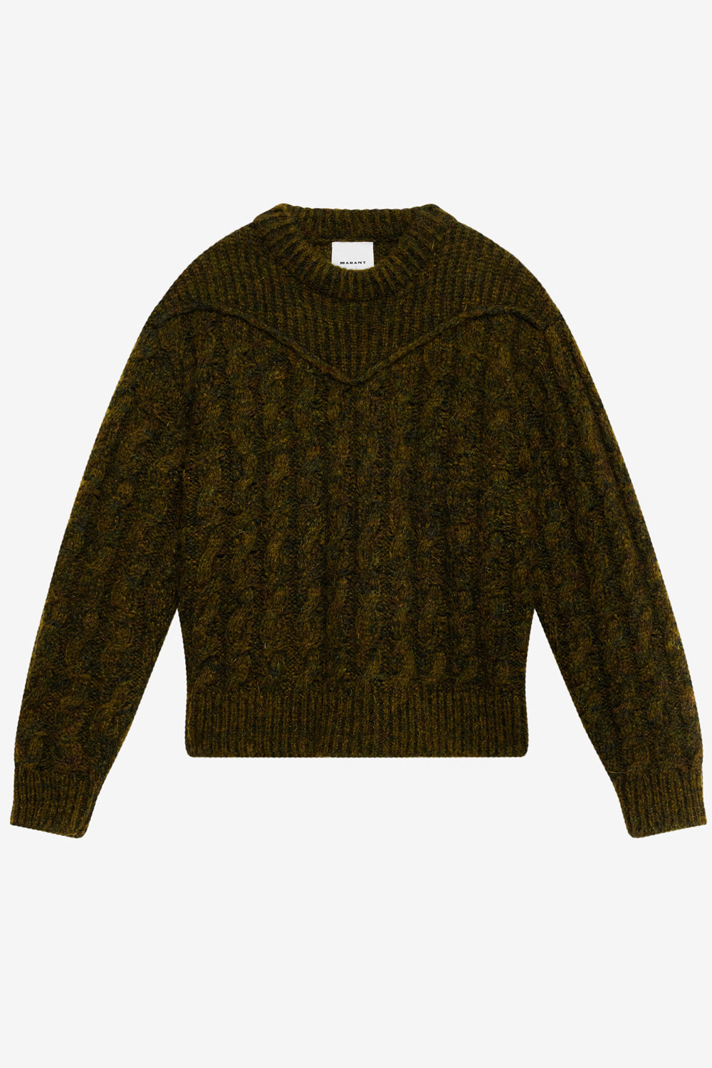 헬리오스(helios) 패치워크 니트 스웨터 - Dark khaki - Man - 1