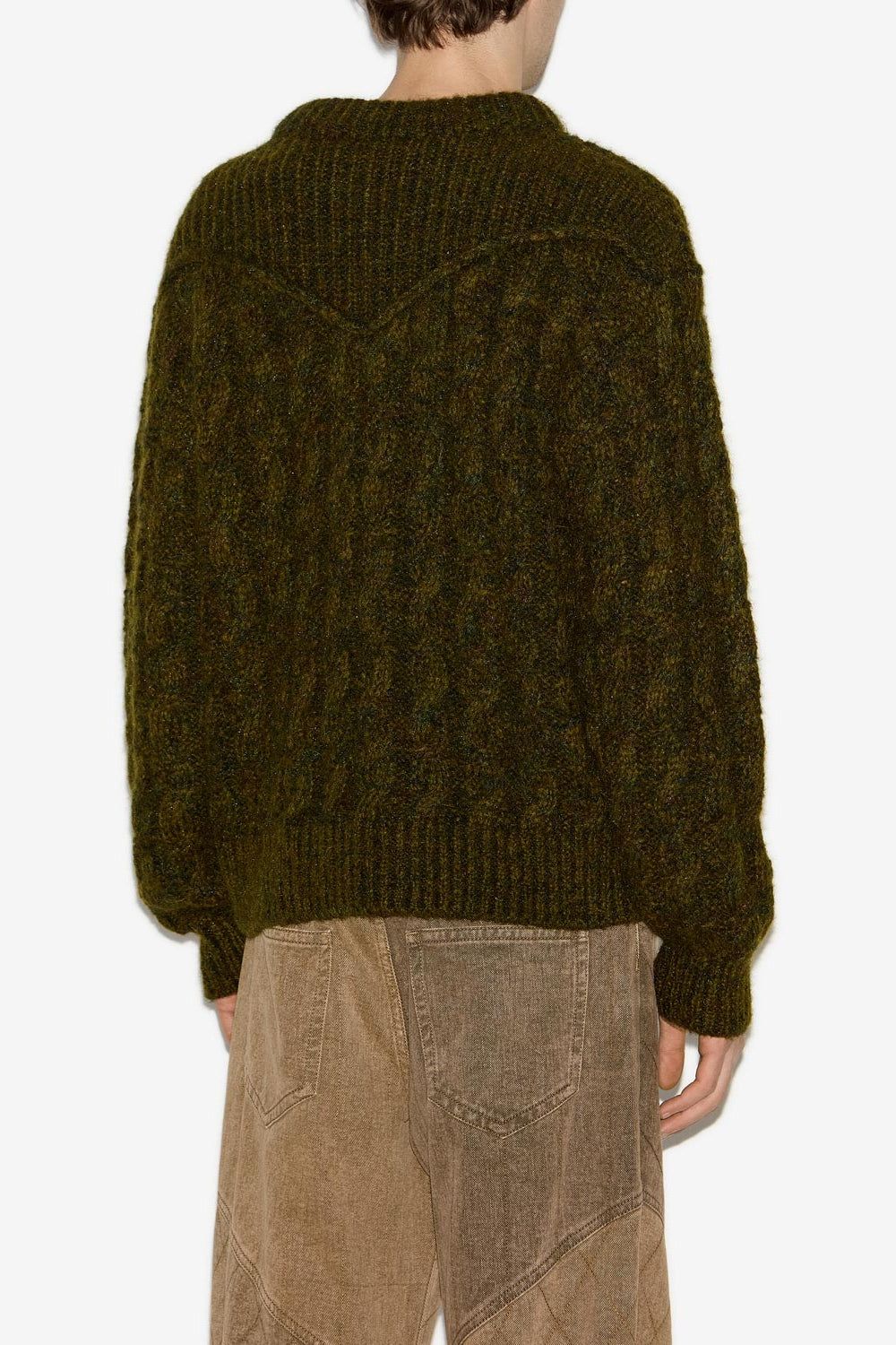 헬리오스(helios) 패치워크 니트 스웨터 - Dark khaki - Man - 5