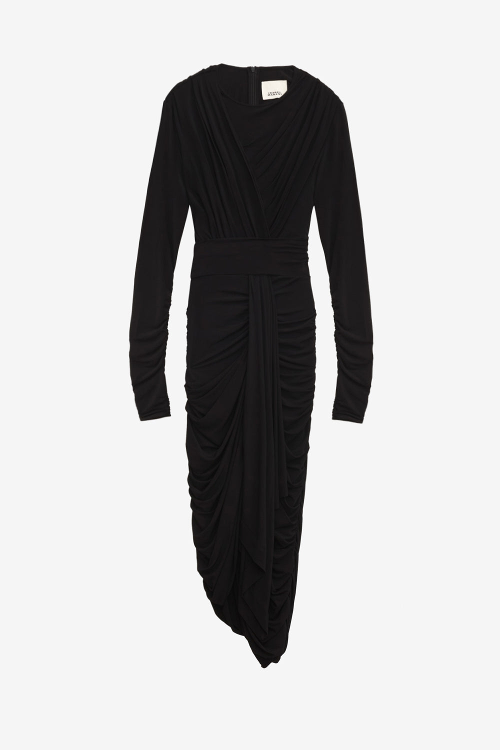 Robe zorah drapée en jersey uni - Noir - Woman - 1