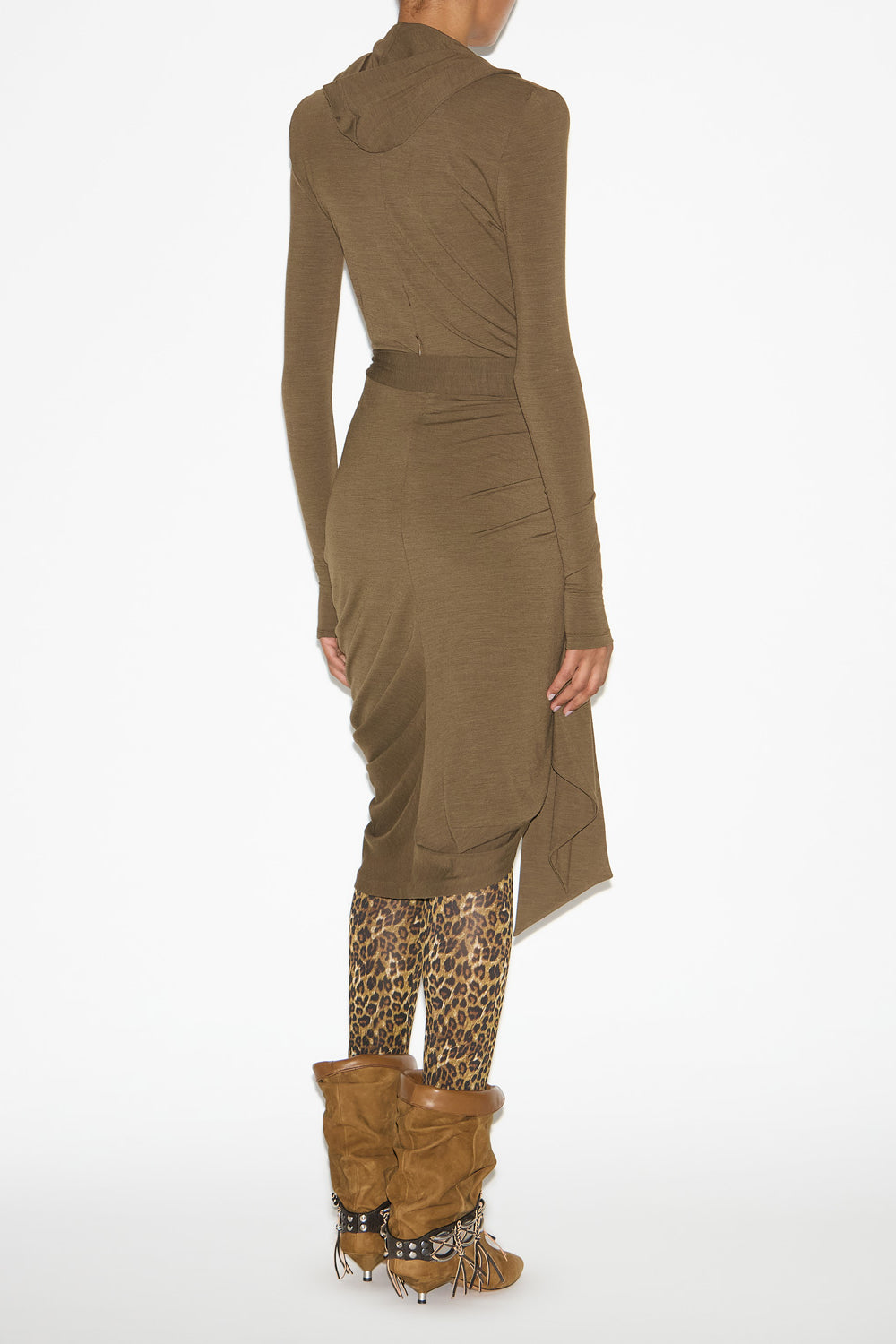 Abito alixa scaldacuore con cappuccio in jersey - Bronzo - Woman - 4