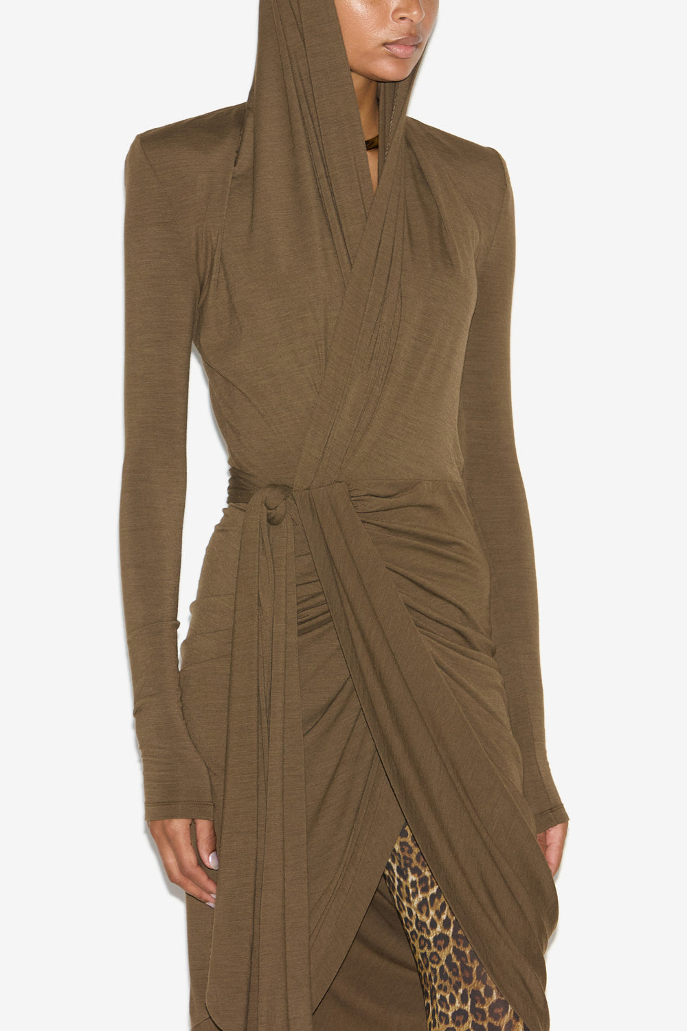 Abito alixa scaldacuore con cappuccio in jersey - Bronzo - Woman - 3