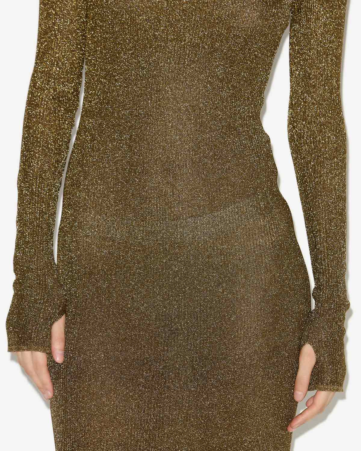 Abito josita in maglia dolcevita - Dark khaki - Woman - 2