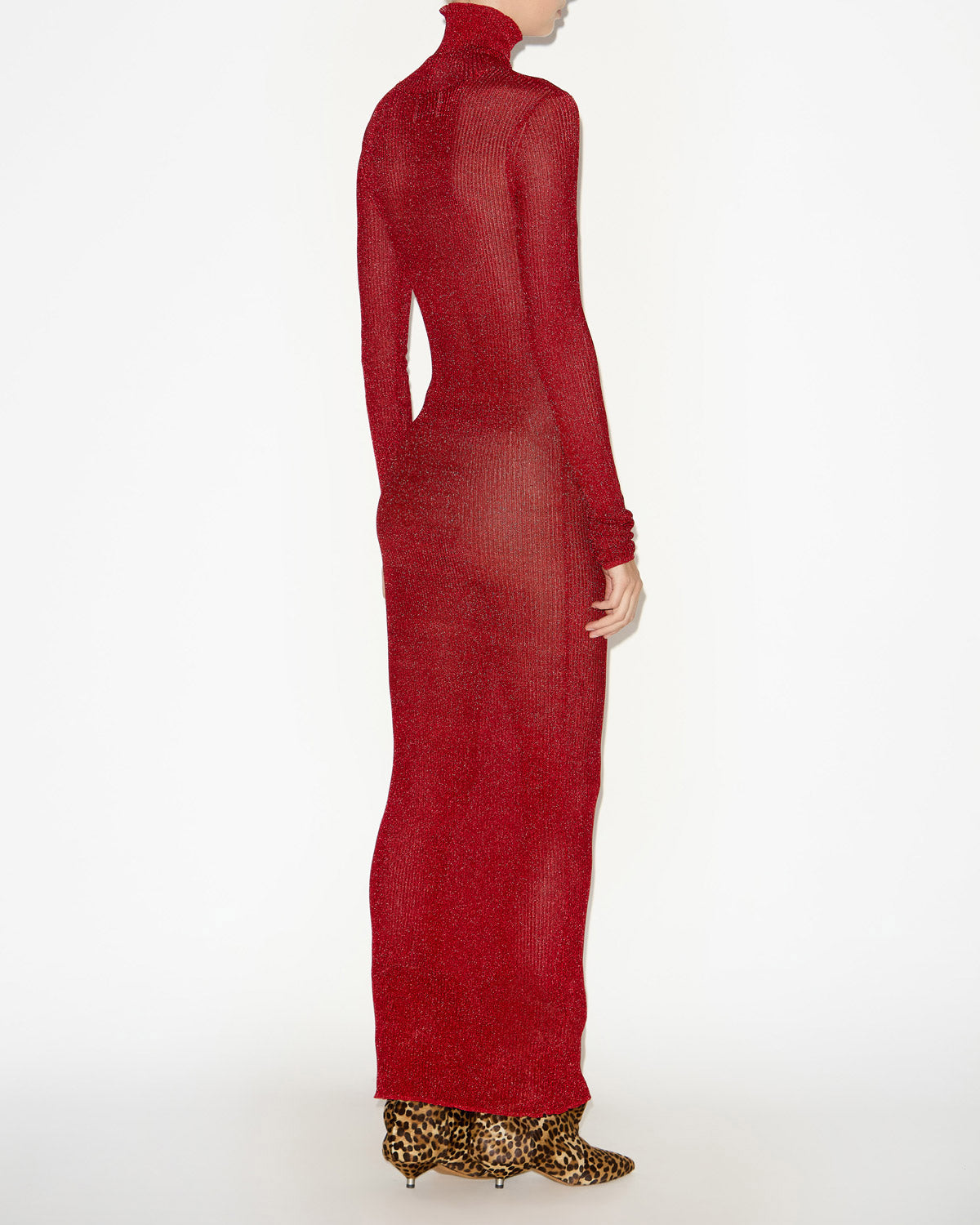 Josita roll neck knit dress - Red - Woman - 3