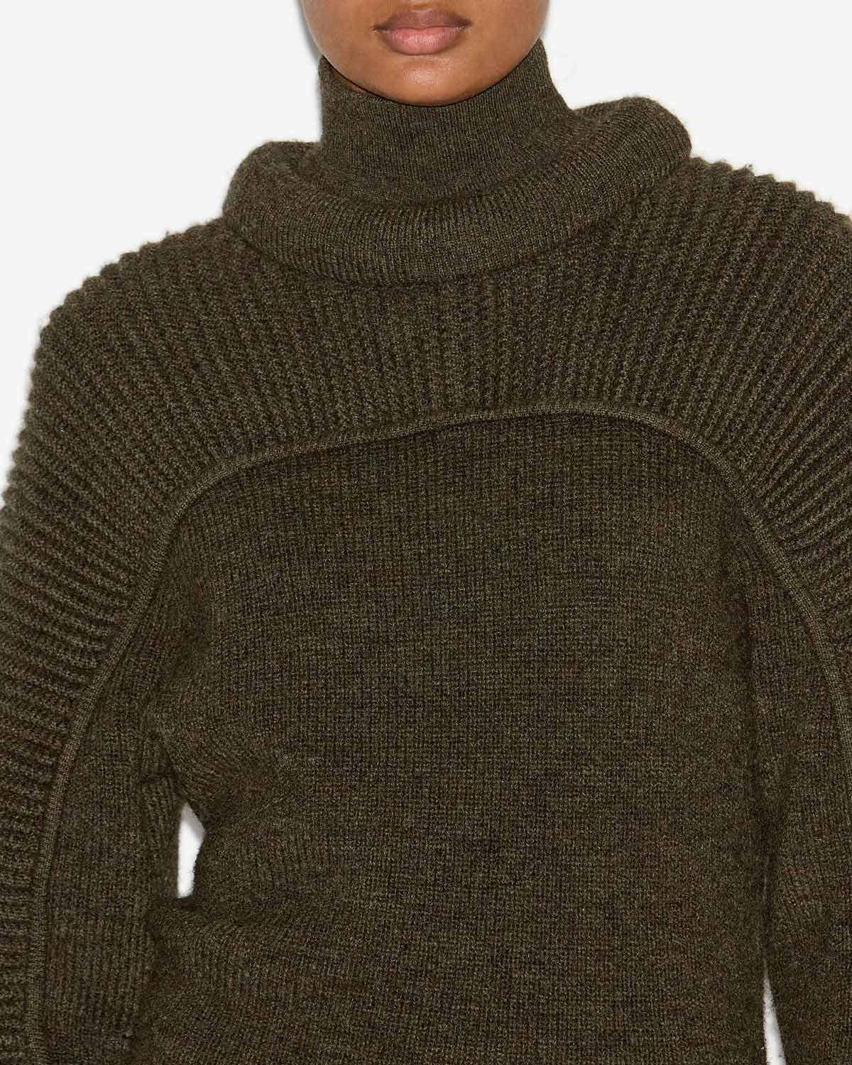 Abito hilde in lana a coste - Dark khaki - Woman - 2