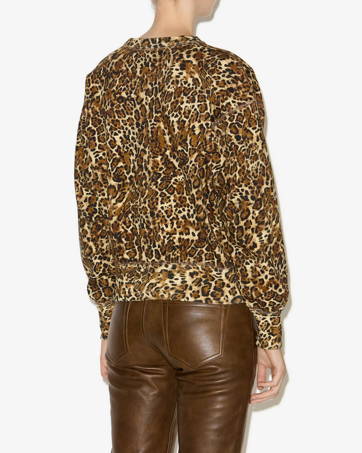 Sweatshirt shad mit leopardenmuster - Leopard - Woman - 4