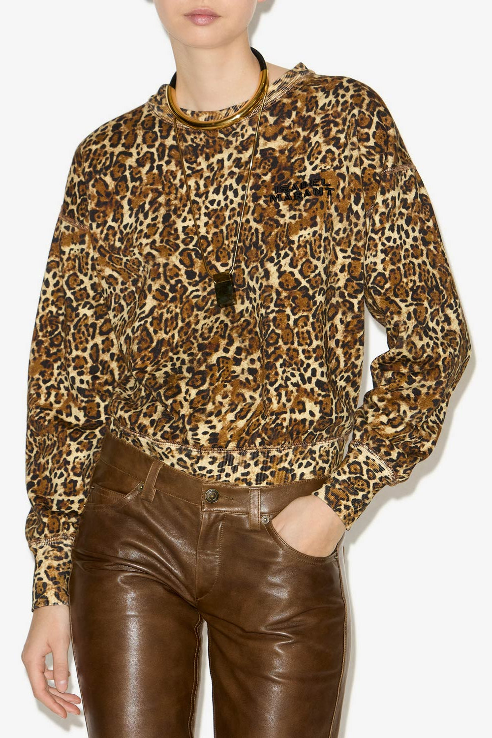 Sweatshirt shad imprimé léopard - Léopard - Woman - 4