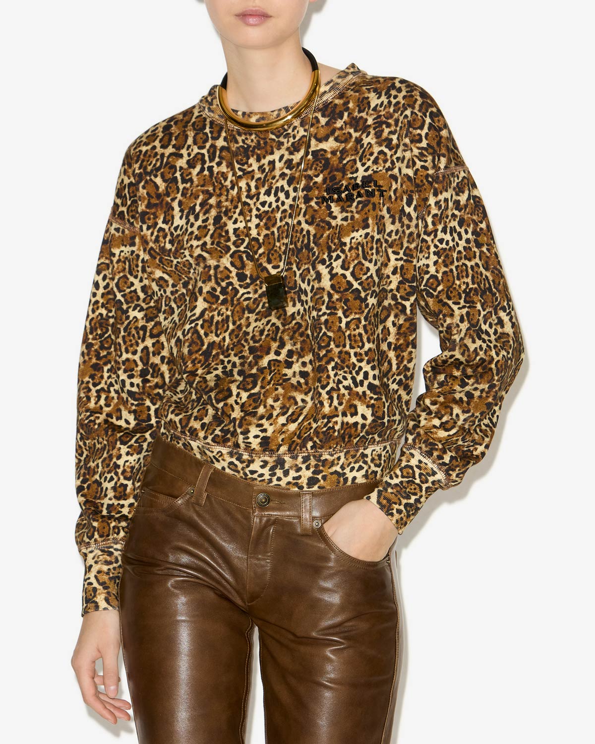 Sweatshirt shad mit leopardenmuster - Leopard - Woman - 3