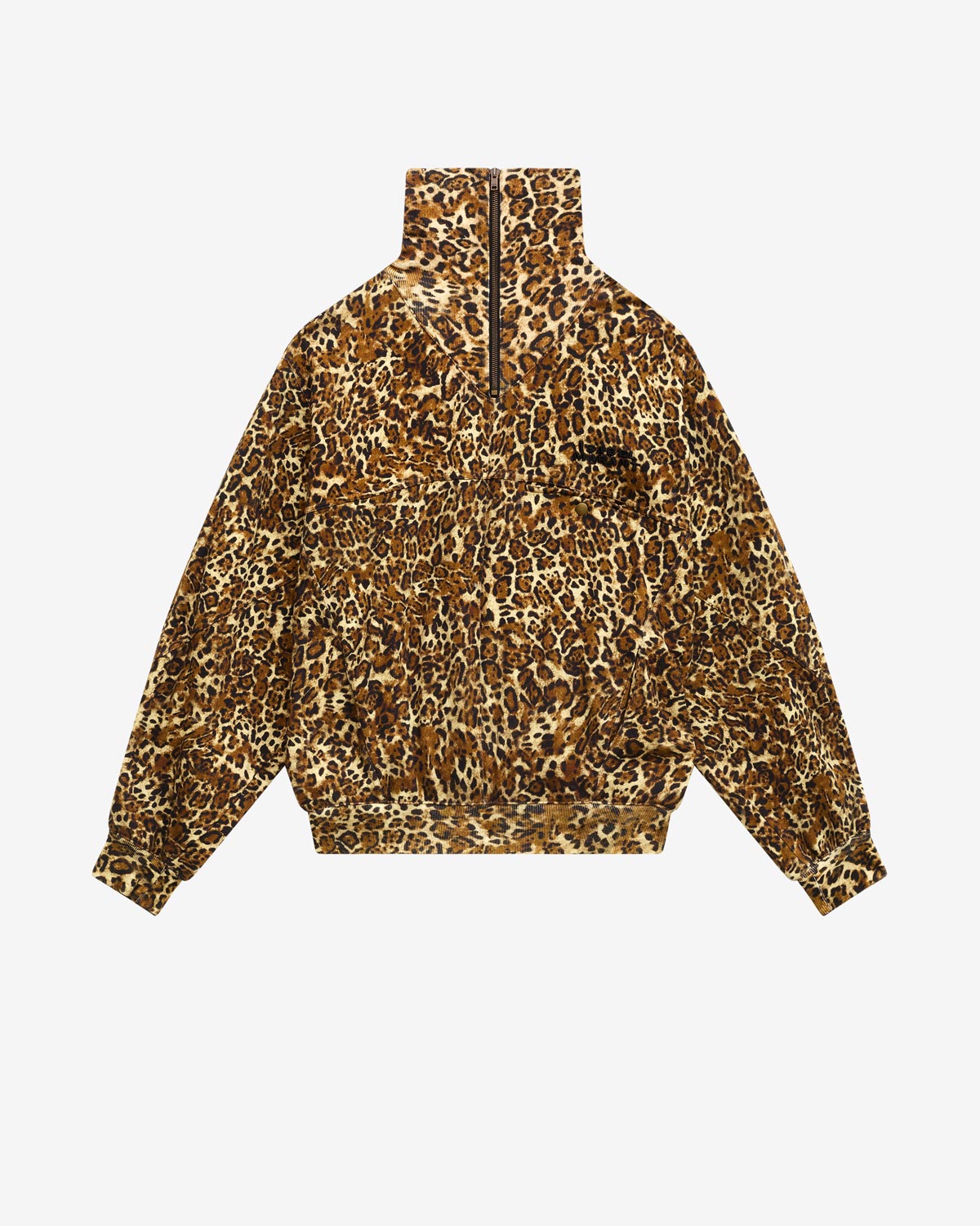 Wilda printed stand-up collar sweatshirt - Leopard - Woman - 5