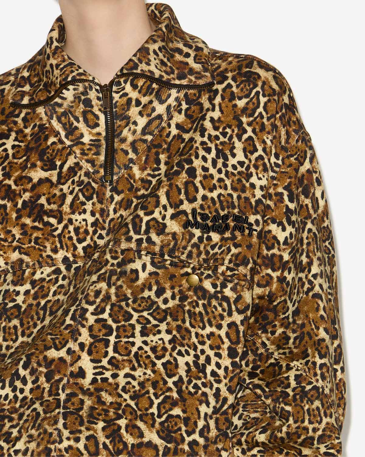 Wilda printed stand-up collar sweatshirt - Leopard - Woman - 2
