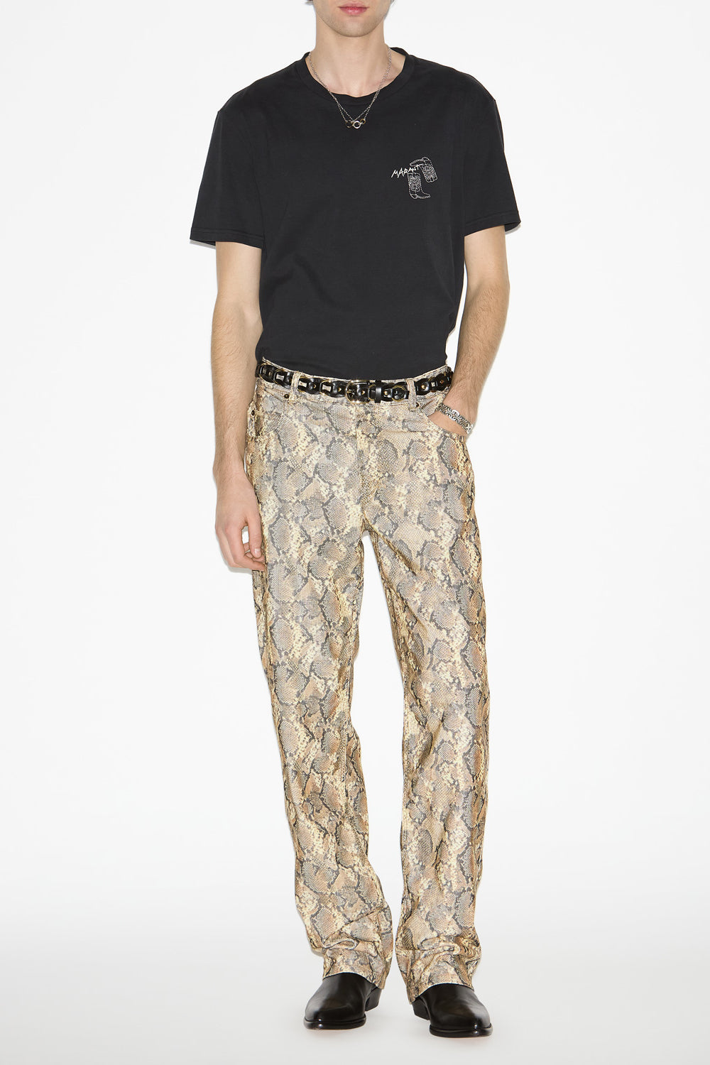 Camiseta con logo bordado honore - Negro - Man - 2