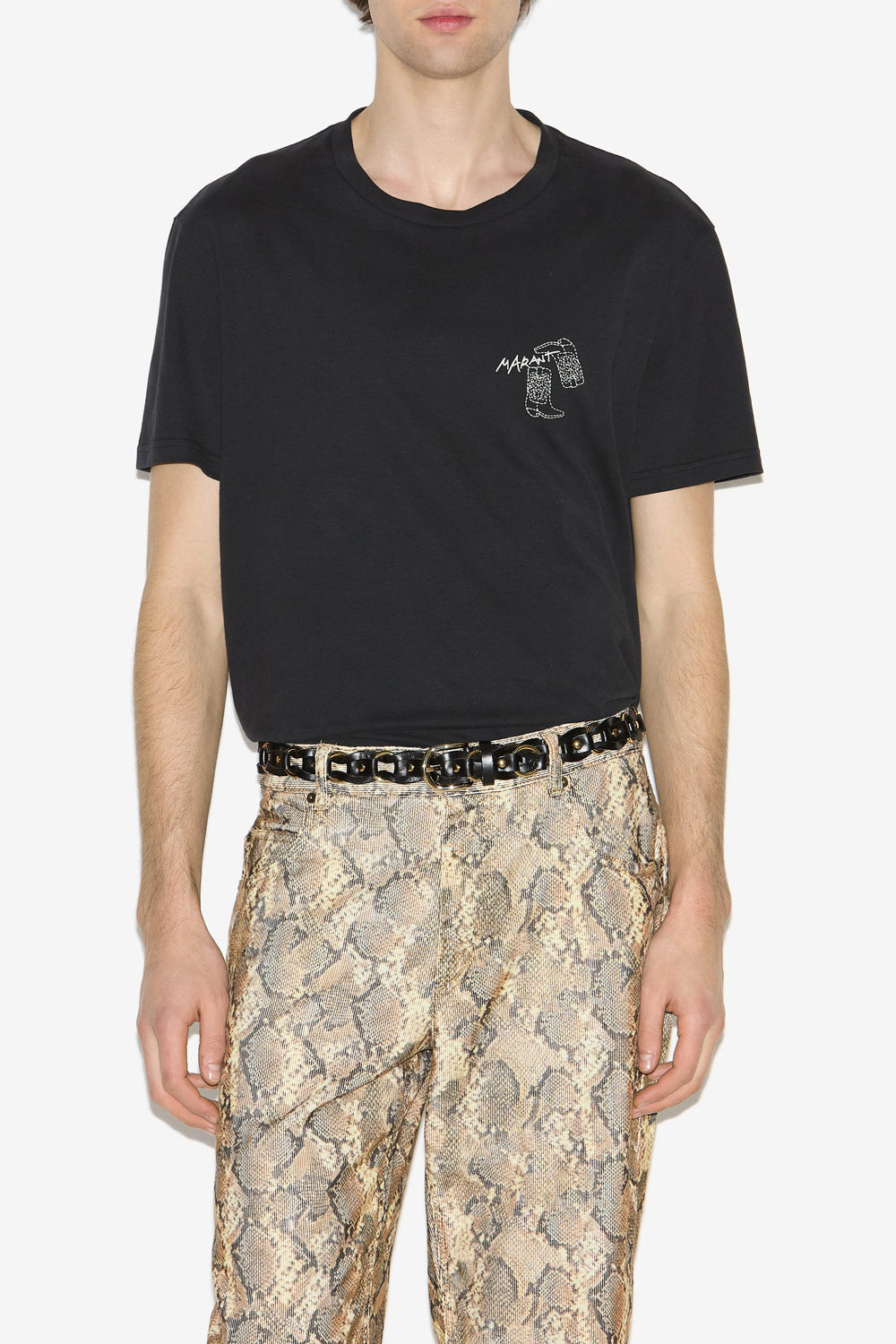 Camiseta con logo bordado honore - Negro - Man - 4