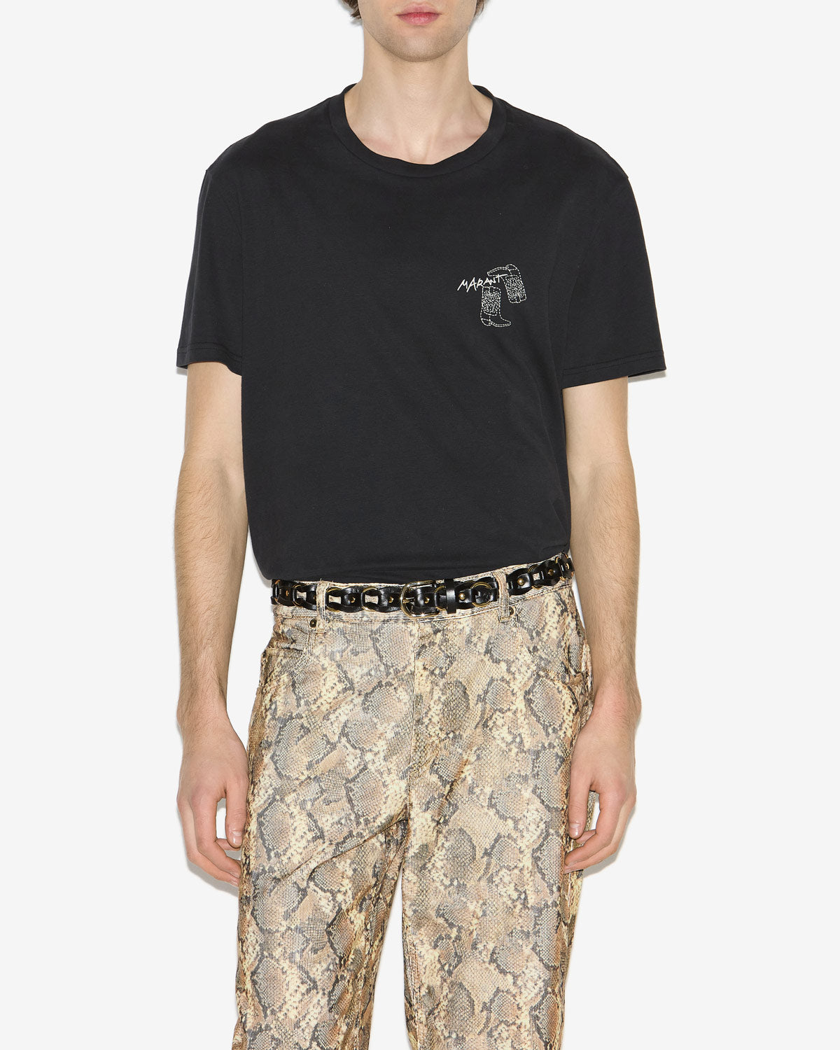 Camiseta con logo bordado honore - Negro - Man - 3