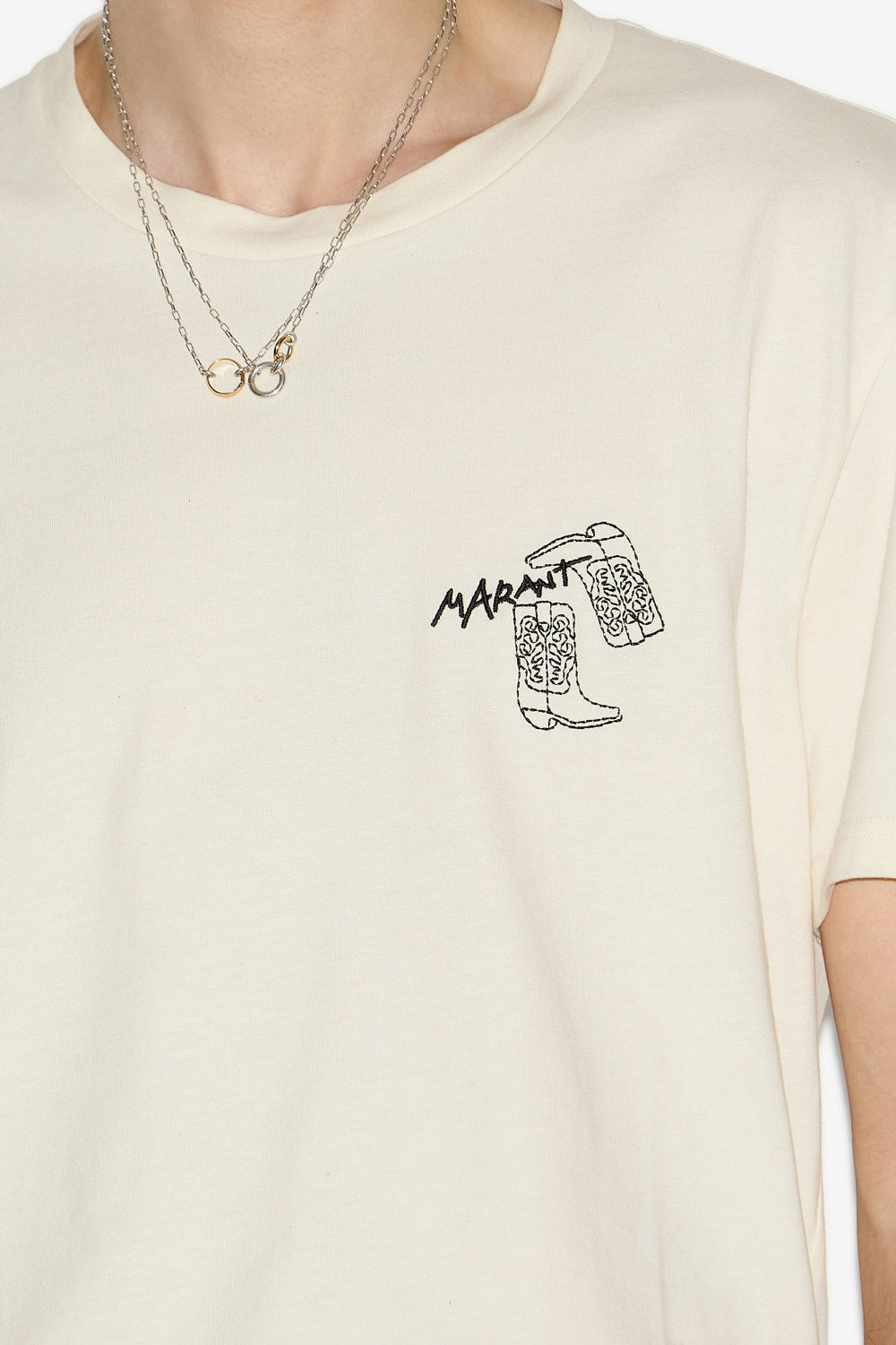 Camiseta con logo bordado honore - Crudo - Man - 3