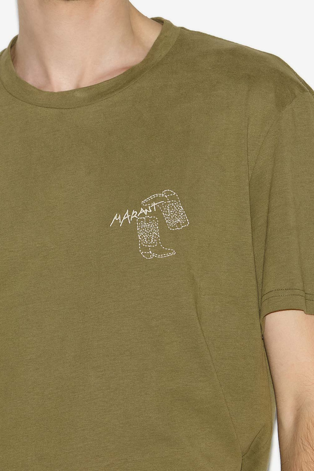 Camiseta con logo bordado honore - Caqui - Man - 3