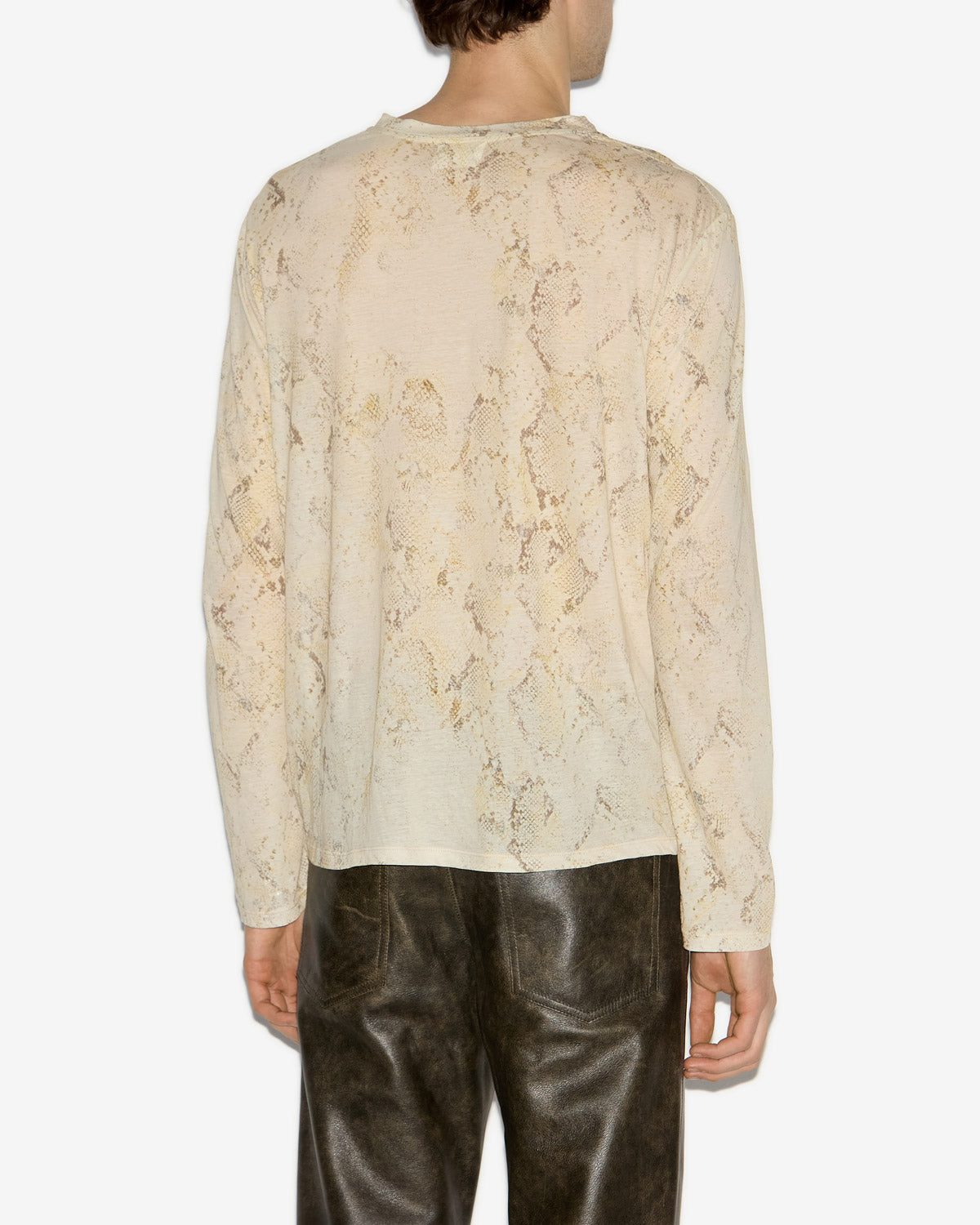 Leilow flowing printed t-shirt - Sand - Man - 4