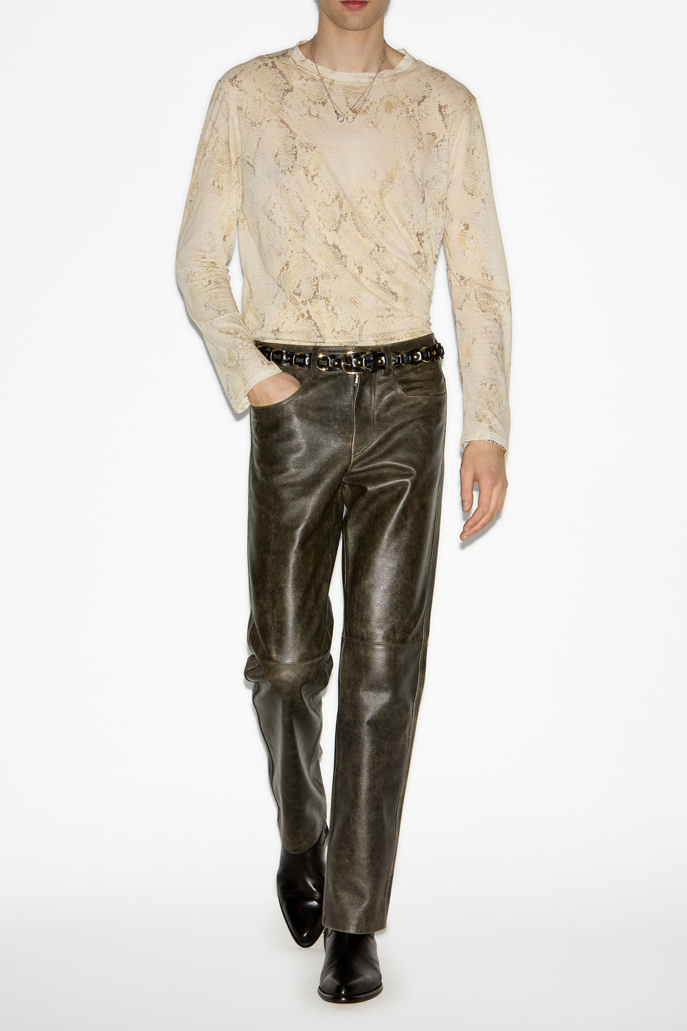 Camiseta fluida estampada leilow - Sand - Man - 2