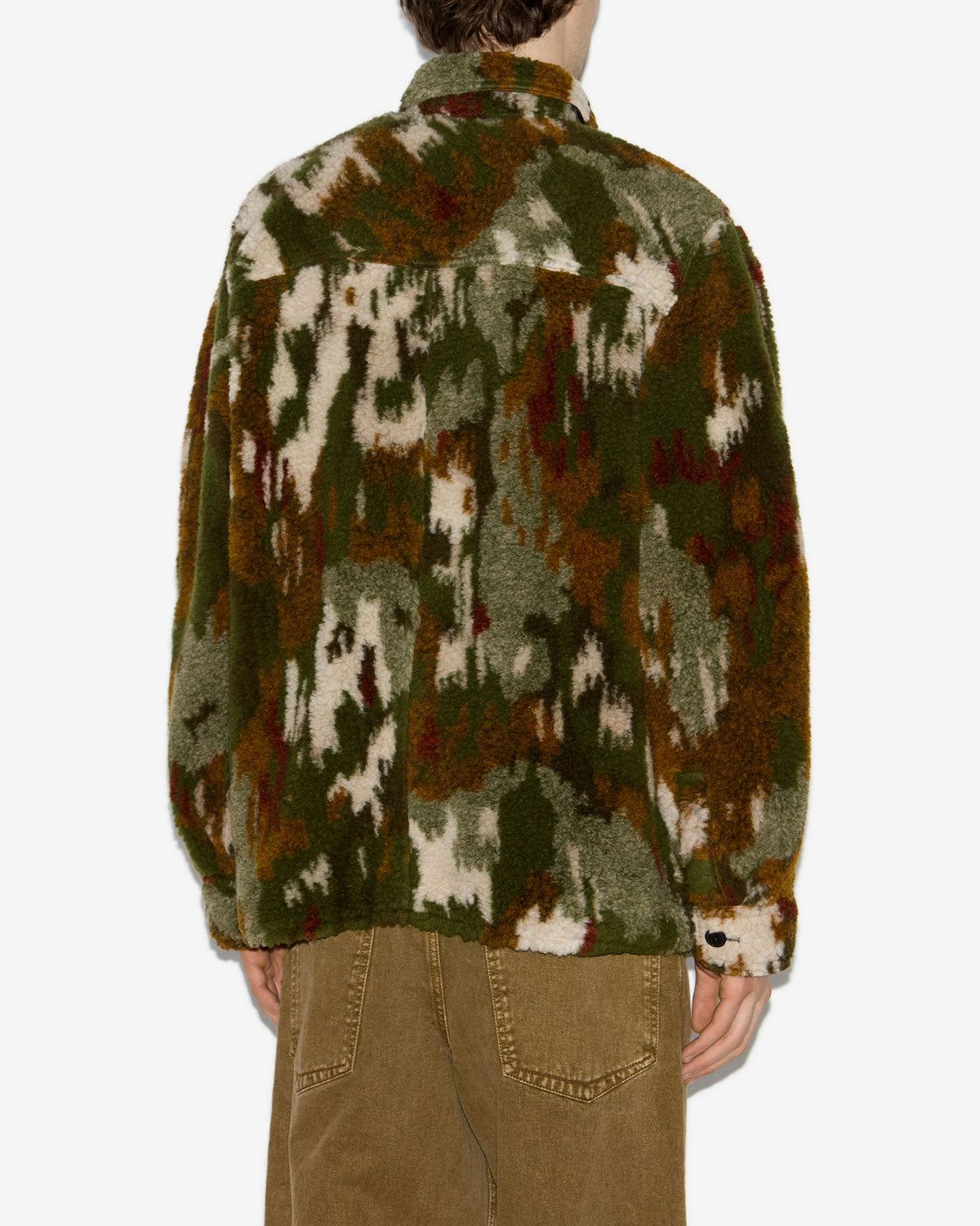 Kervon patterned fleece jacket - Khaki - Man - 4