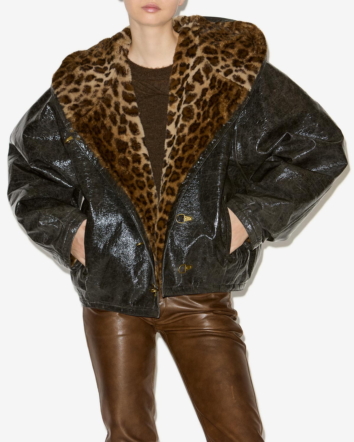 Isabel marant leopard coat hotsell