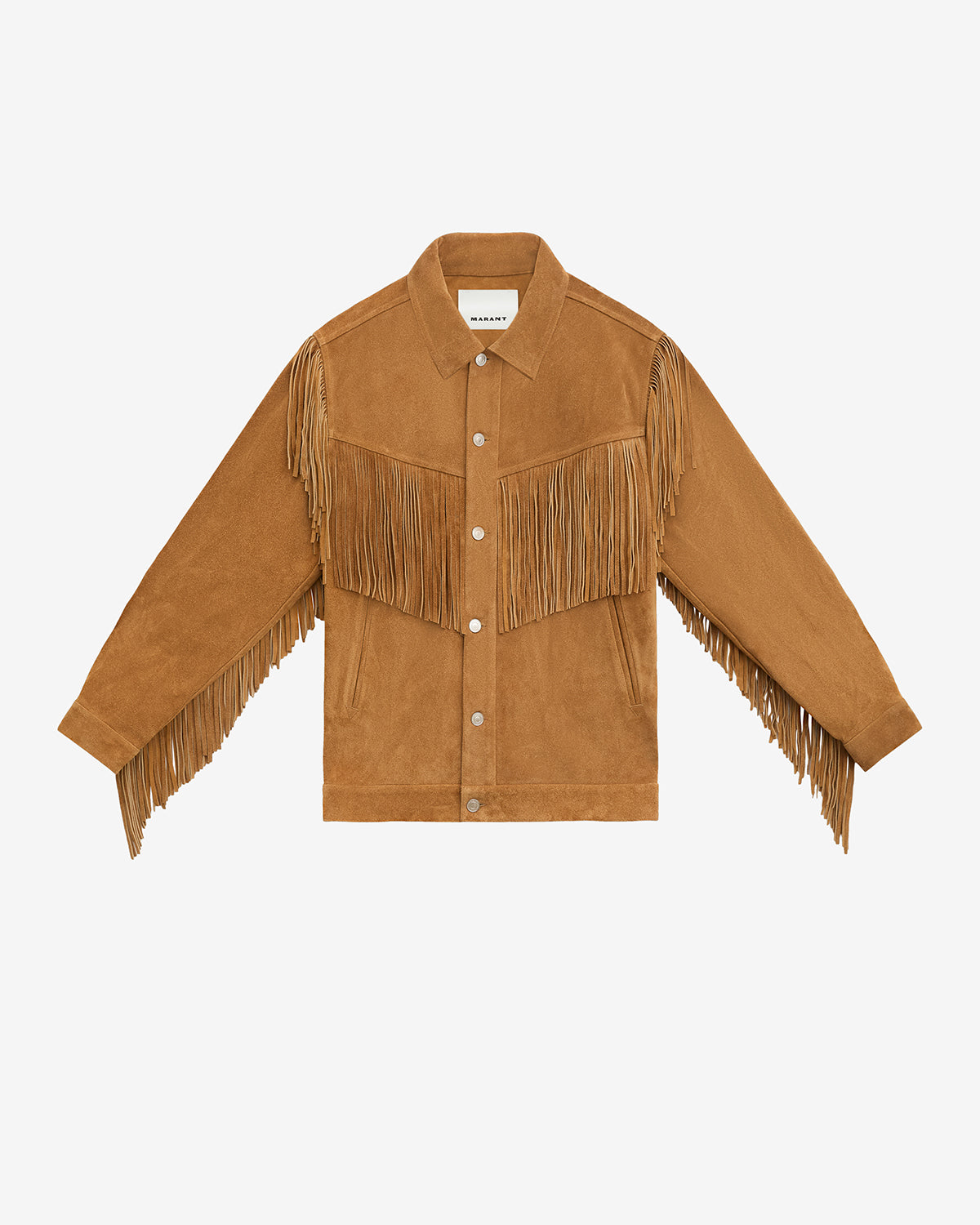 Frann fringed leather jacket - Cognac - Man - 5