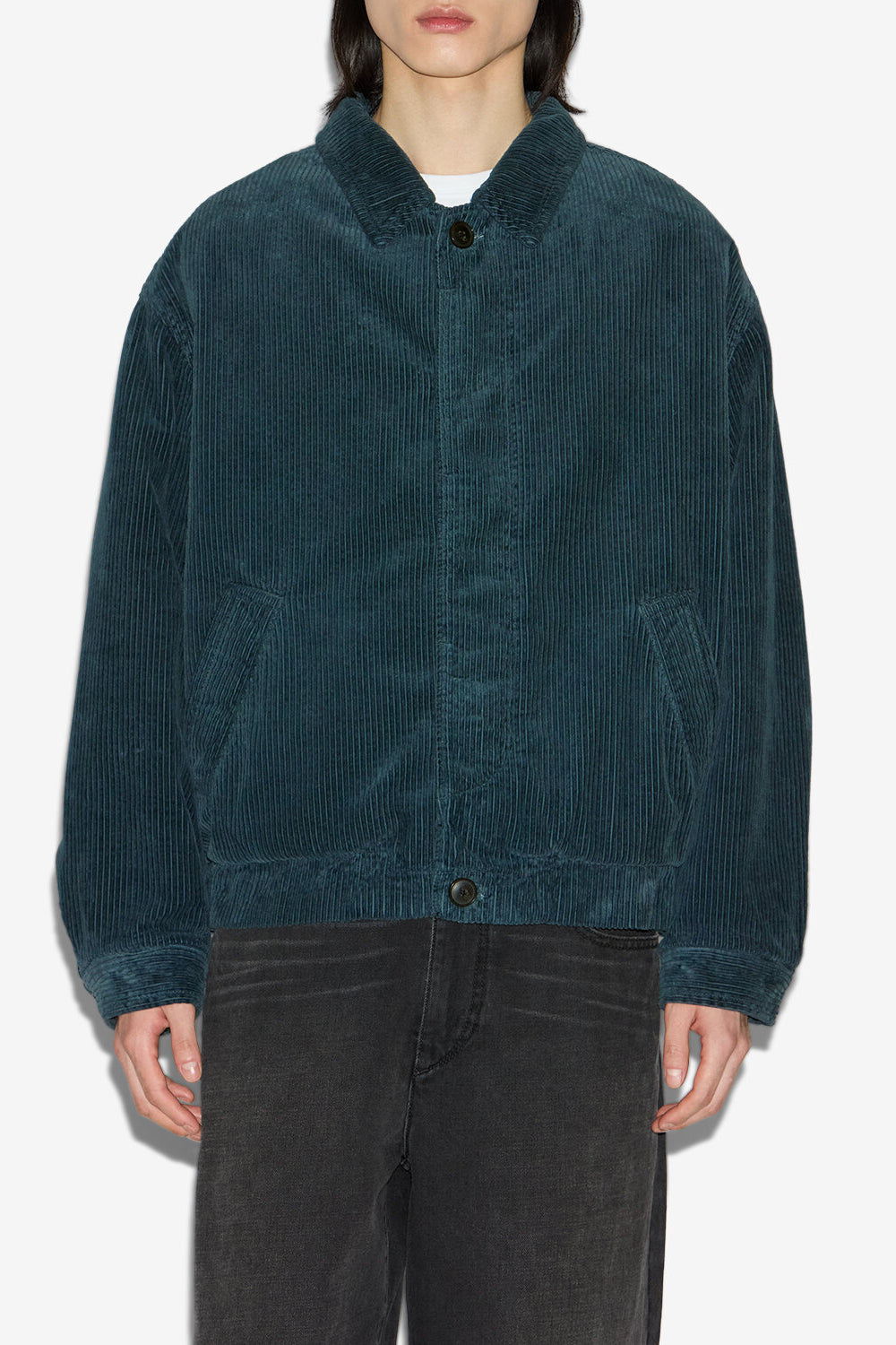 Nelvil short corduroy jacket - Storm blue - Man - 4