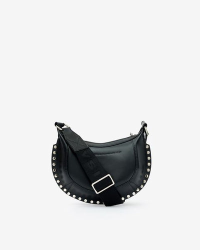 Mini moon soft leather baguette shoulder bag - Black - Woman - 4