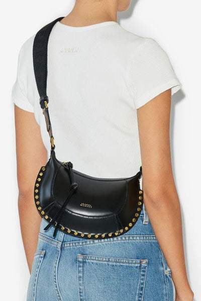 Mini moon レザー製 ショルダー バゲットバッグ - 黒 - Woman - 4