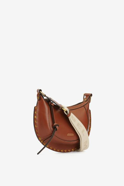 Bolso de hombro tipo baguette de piel mini moon - Cognac - Woman - 6