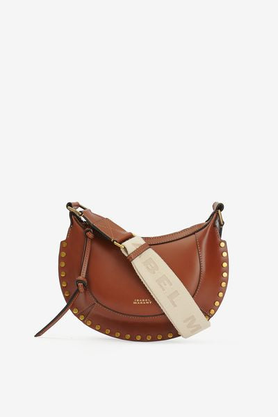 Bolso de hombro tipo baguette de piel mini moon - Cognac - Woman - 1