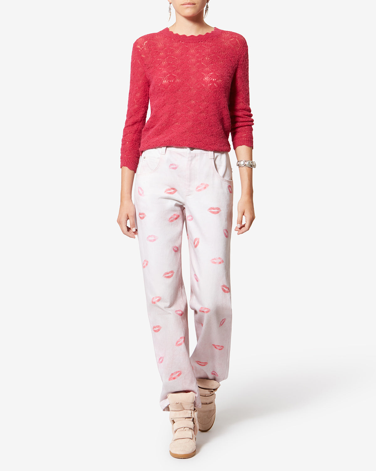 Bekett 가죽 스니커즈 - Pale pink-peach - Woman - 6