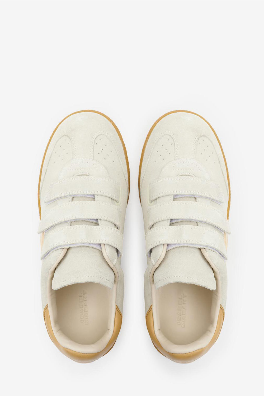 Flacher sneaker beth aus kalbs-veloursleder - Nude-beige - Woman - 4