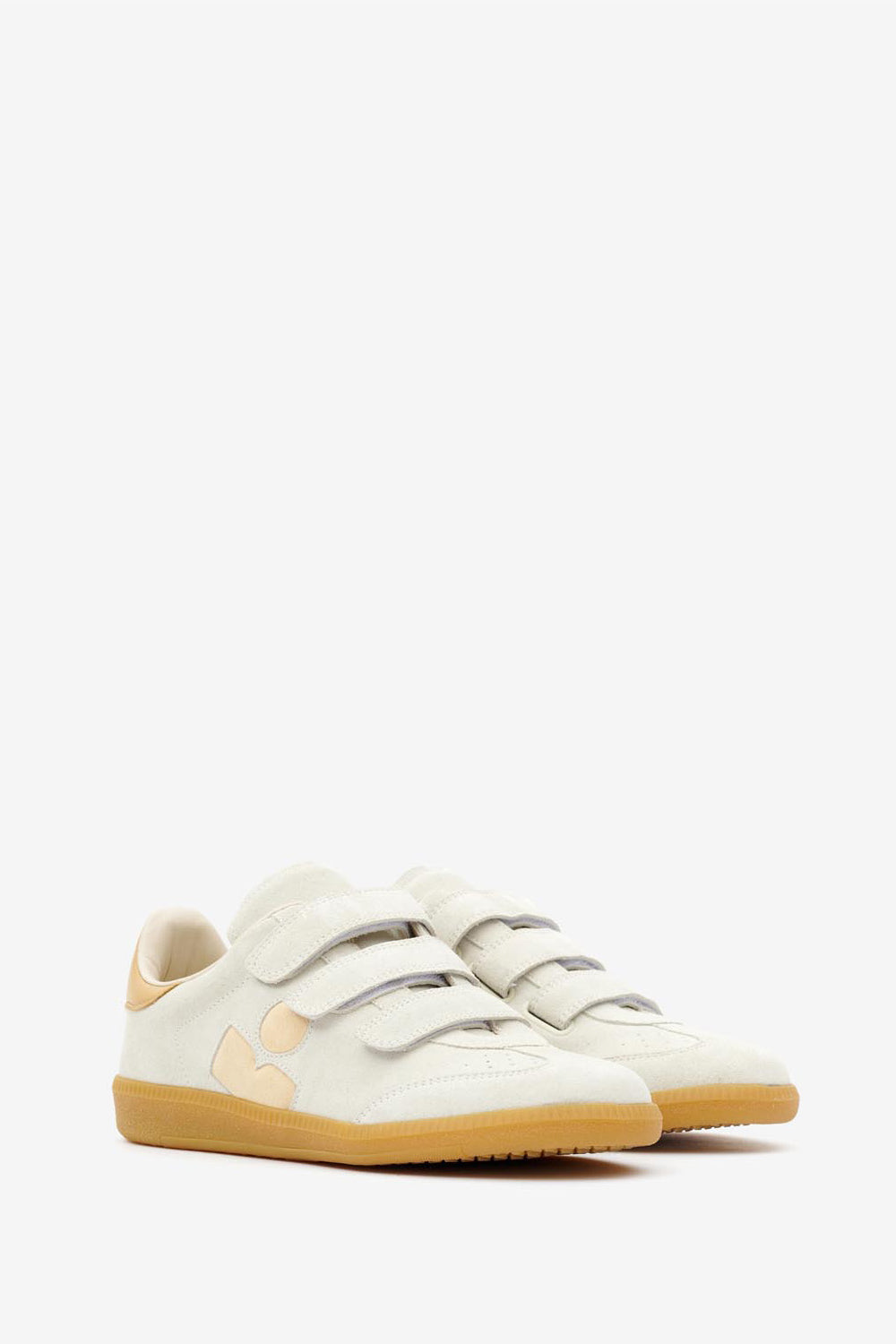 Flacher sneaker beth aus kalbs-veloursleder - Nude-beige - Woman - 3