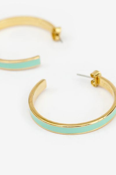 Casablanca gold-tone creole earrings - 터키 옥 - Woman - 6