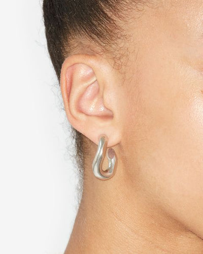 Pendientes de aro con efecto eslabón links - Plata - Woman - 4
