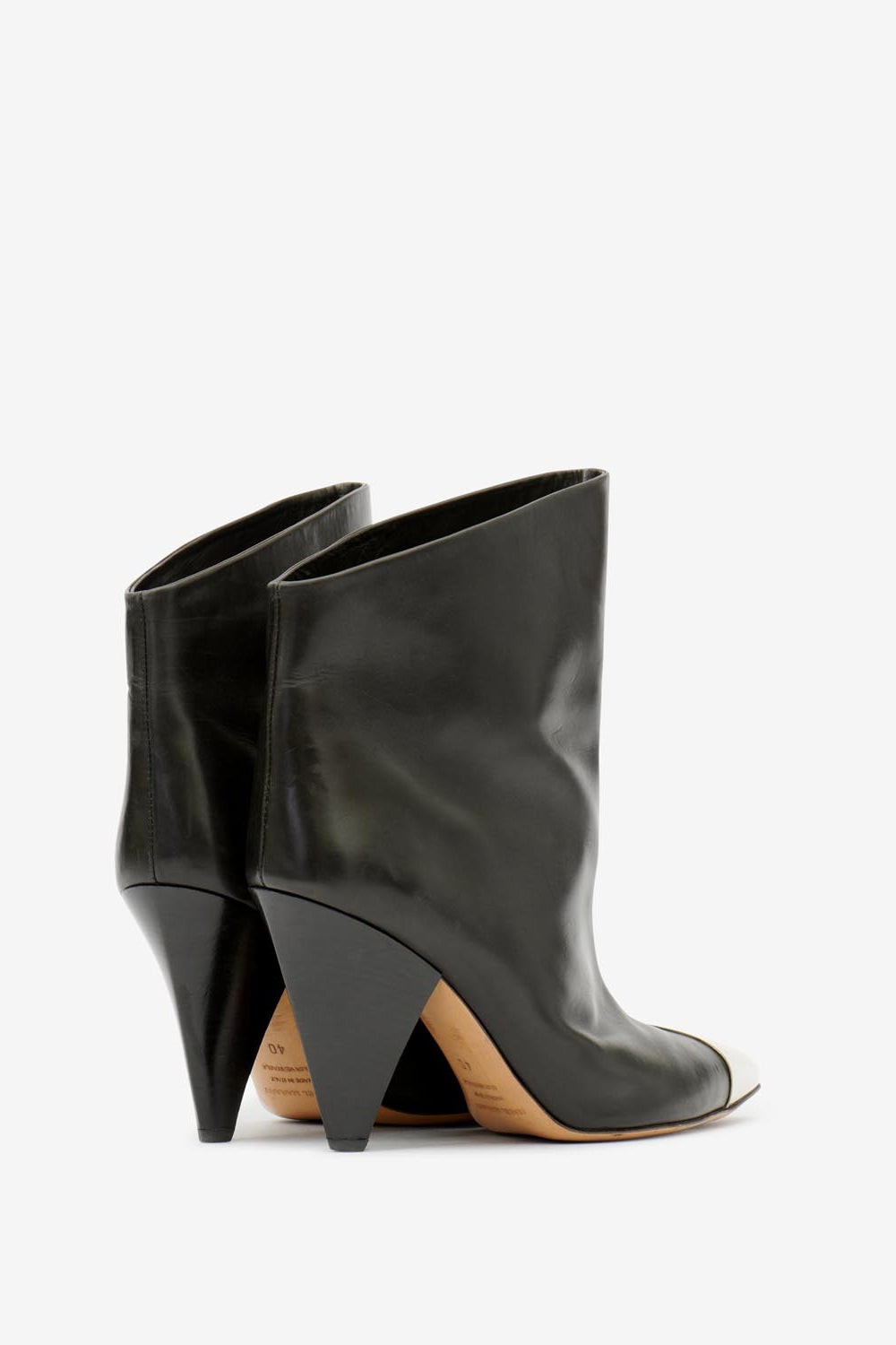 Lapio contrasting toecap ankle boots - Black - Woman - 2