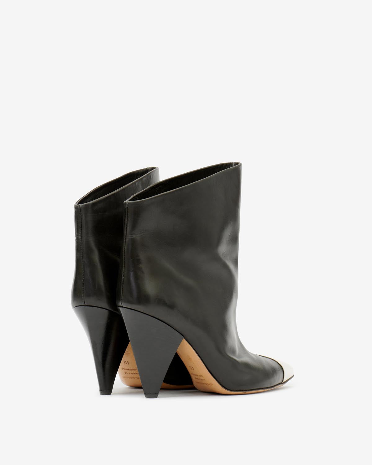 Lapio contrasting toecap ankle boots - Black - Woman - 2