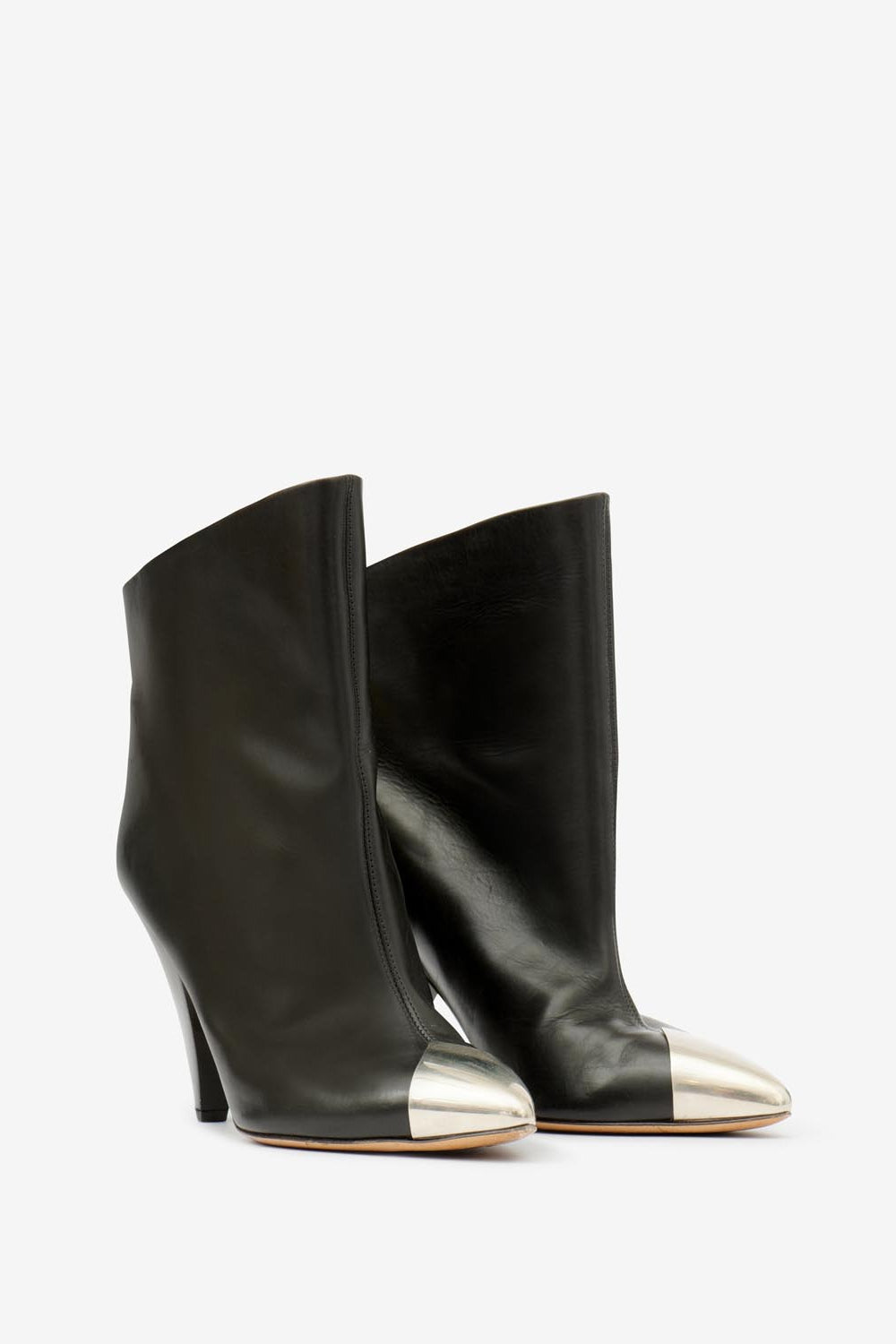 Lapio contrasting toecap ankle boots - Black - Woman - 4