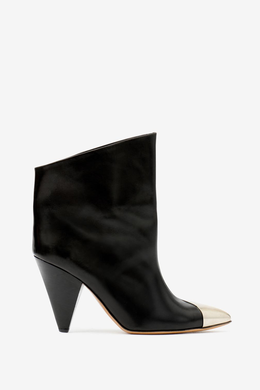 Lapio contrasting toecap ankle boots - Black - Woman - 1