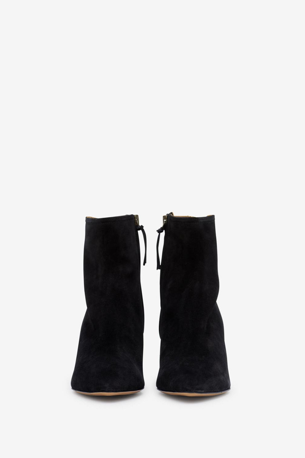 Bottines à talons en cuir velours deone - Noir - Woman - 4