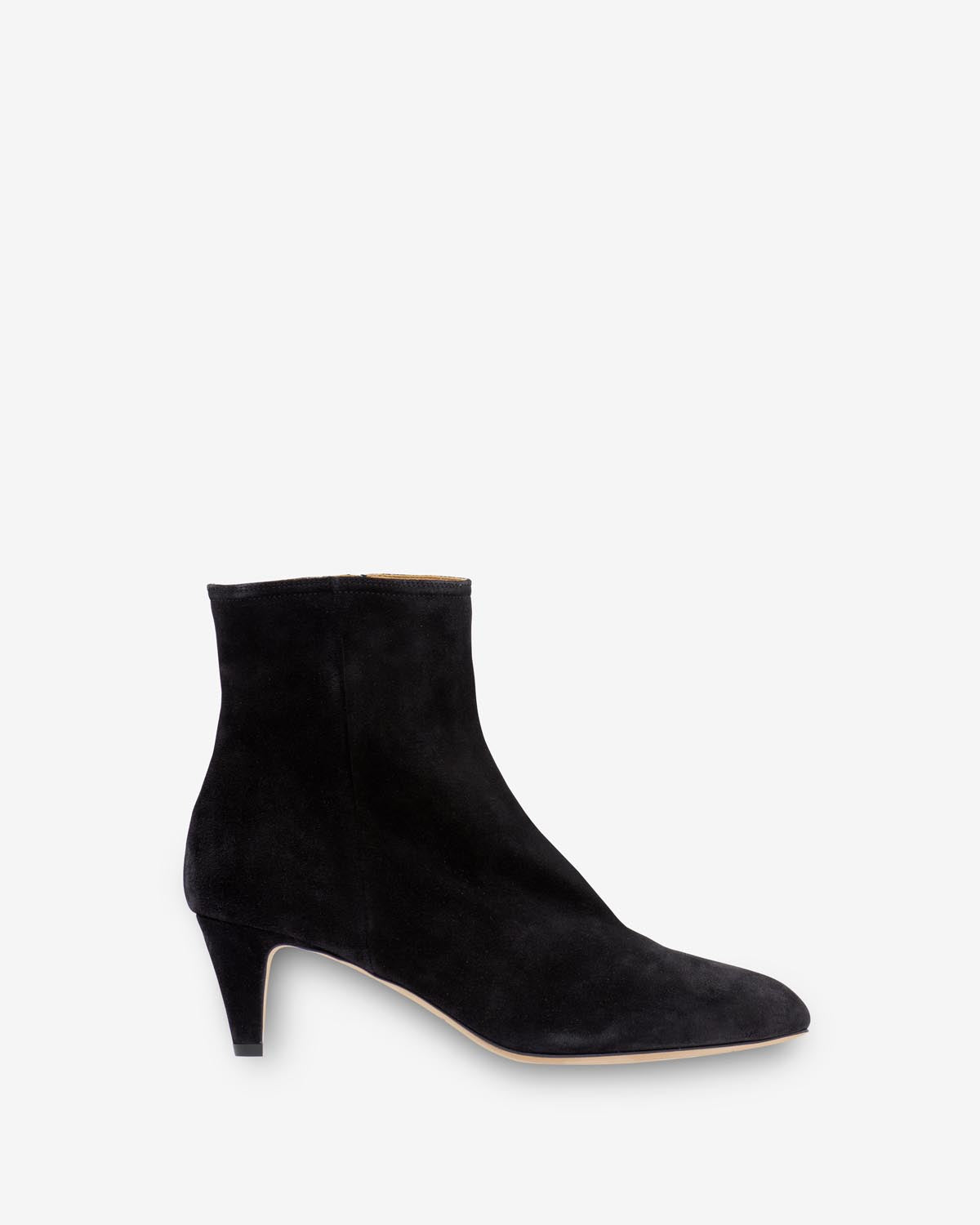 Bottines à talons en cuir velours deone - Noir - Woman - 1