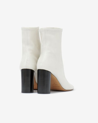 Bottines en cuir souple à talons hauts labee - Blanc - Woman - 3