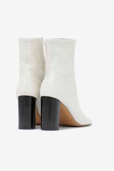 Bottines en cuir souple à talons hauts labee - Blanc - Woman - 3